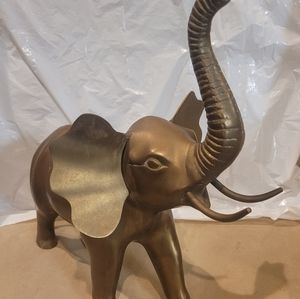 Brass Elephant        approx. 14" H, 14" L, 7" W, 6lbs.